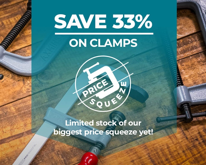 Save 33% on clamps