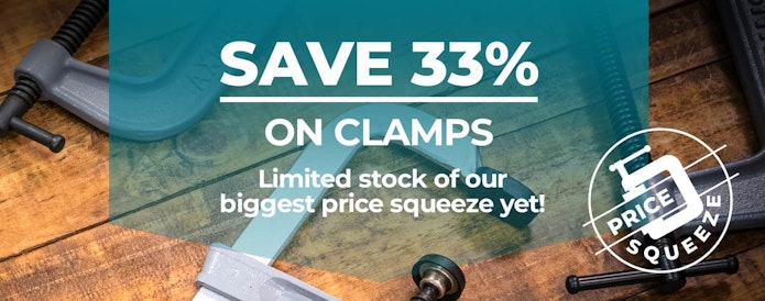 Save 33% on clamps